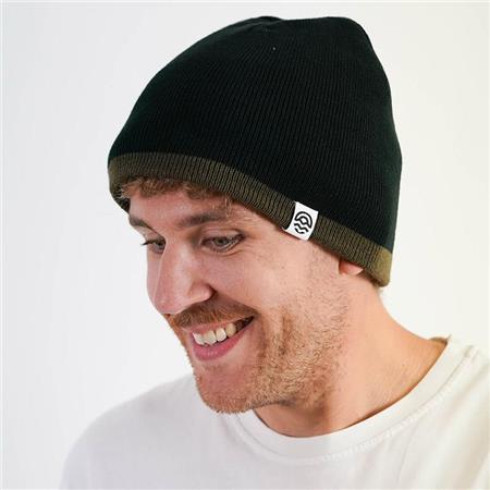 Fishing Beanie Pecheur.Com Reversible - Black/Khaki