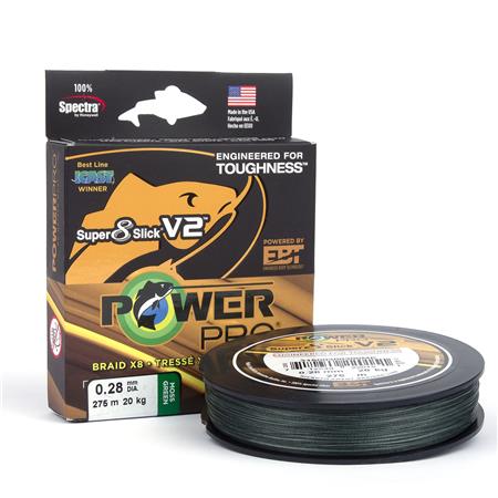 Flätlina Power Pro Sup 8 Slick V2 - 2740M - Mossgrön