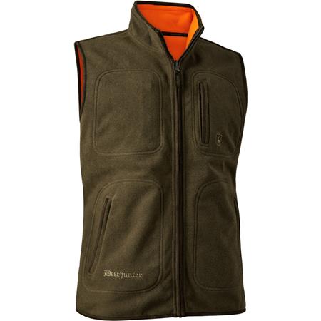 FLEECE HERREN - SAFETY ORANGE DEERHUNTER GAMEKEEPER REVERSIBLE FLEECE