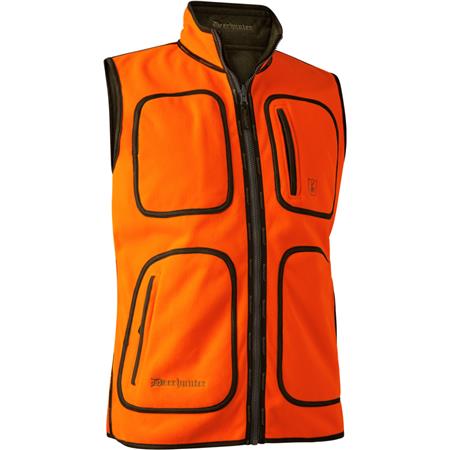 Fleece Herren - Safety Orange Deerhunter Gamekeeper Reversible Fleece