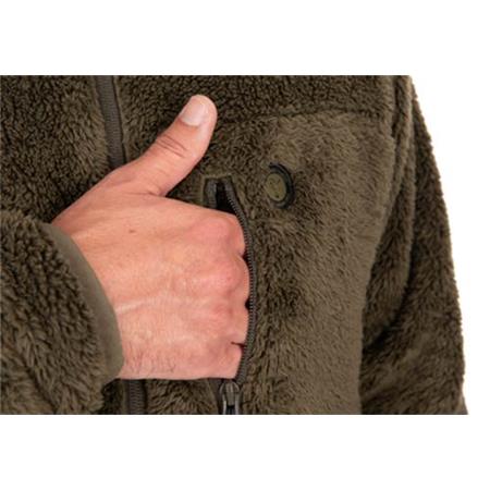 FLEECE MAN - KAKI FOX HD PREMIUM FULL ZIP TEDDY JACKET - KAKI