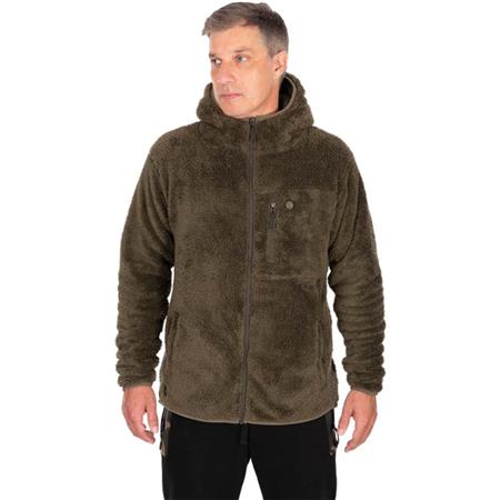 Fleece Man - Kaki Fox Hd Premium Full Zip Teddy Jacket - Kaki