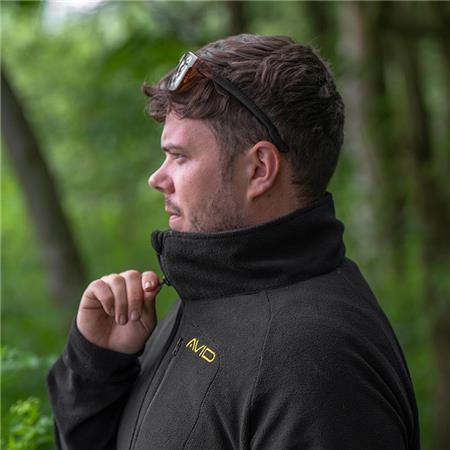 FLEECE MAN - ZWART AVID CARP FULL ZIP FLEECE - NOIR