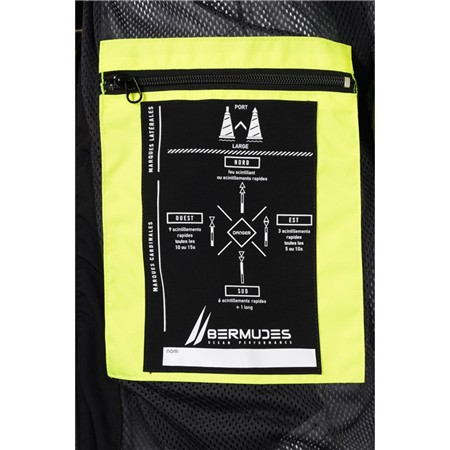 FLEECE VOOR HEREN BERMUDES INSHORE OP10K - ZWART/DONKERGRIJS