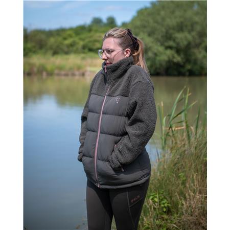FLEECEJAKKE TIL KVINDER FOX WOMENS EXPLORER HYBRID FLEECE JACKET - KHAKI