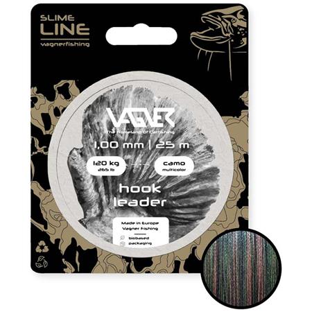 Flettet Forfang Vagner Hook Leader Camo Multicolore - 25M