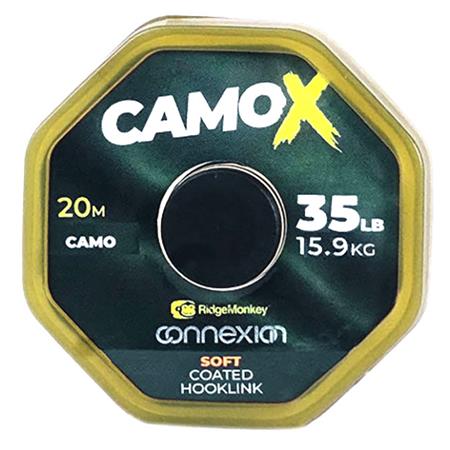 Flettet Forfangsline Ridge Monkey Connexion Camox Soft Coated Hooklink - 20M