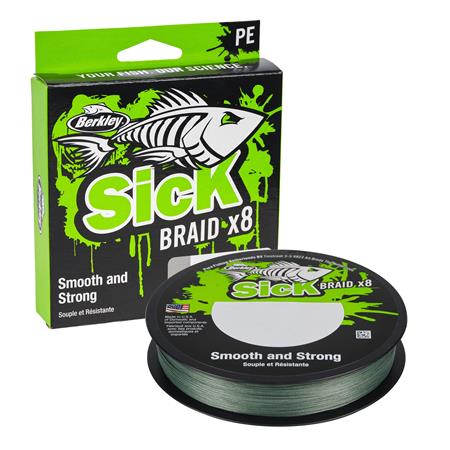 Flettet Line Berkley Sick Braid Moss Green - 2000M