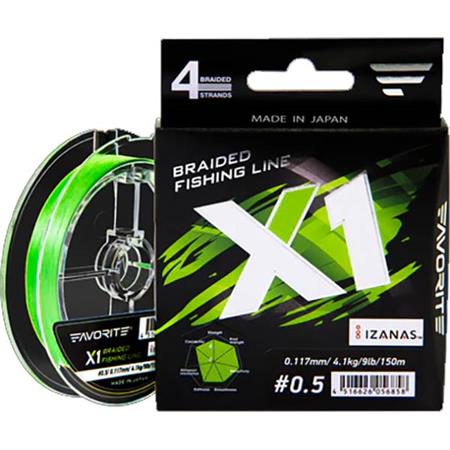 Flettet Line Favorite X1 - Grøn - 150M