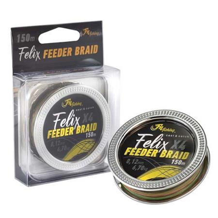 FLETTET LINE FIL FISHING FELIX FEEDER BRAID - 150M