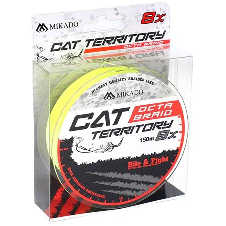 FLETTET LINE MIKADO CAT TERRITORY OCTA BRAID - FLUORESCERENDE - 150M