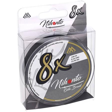 FLETTET LINE MIKADO NIHONTO OCTA BRAID - SORT - 150M
