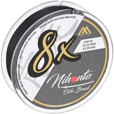 Flettet Line Mikado Nihonto Octa Braid - Sort - 150M