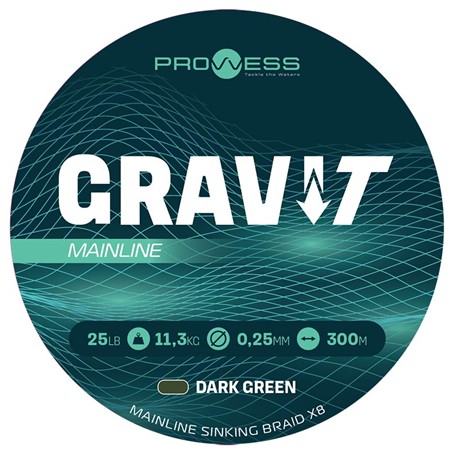 Flettet Line Prowess Gravi-T Mainline Braid X8 - 300M