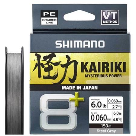 Flettet Line Shimano Kairiki 8+ Steel Grey - 300M