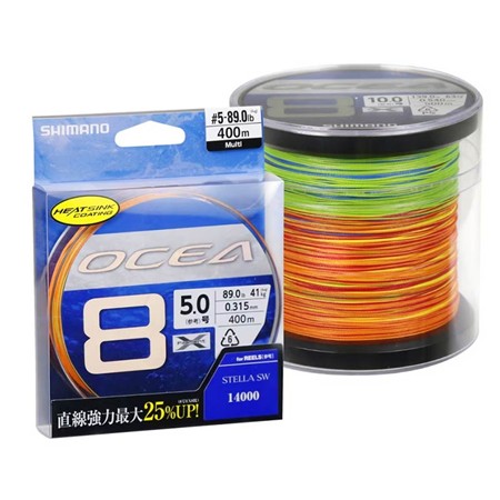 Flettet Line Shimano Ligne Ocea Braid - 400M