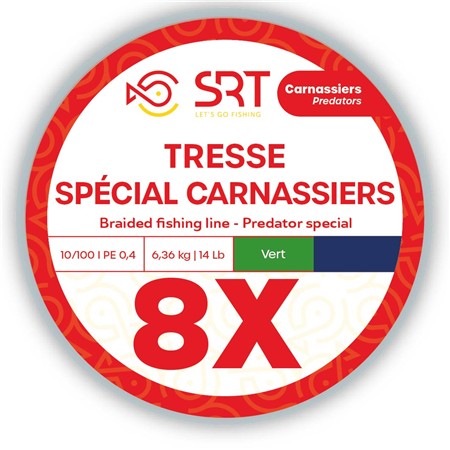 Flettet Line Srt 8X - Mosgrøn - 500M