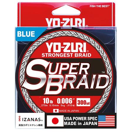 Flettet Line Yo-Zuri Super Braid Blå - 275M