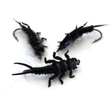 Fliege Sempe Nymphe Stonefly Schwarz - 3Er Pack