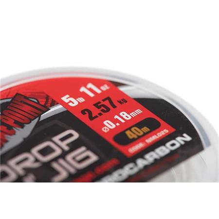 FLUOROARBONE - 40M FOX RAGE STRIKE POINT DROP N JIG FLUOROCARBON LINE - 40M
