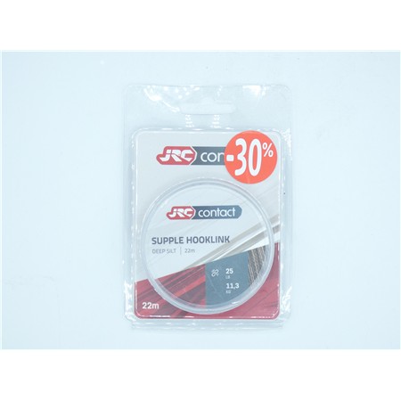 Fluorocarbone Jrc Contact Supple Hooklink - 22M - Deep Silt - 25Lbs