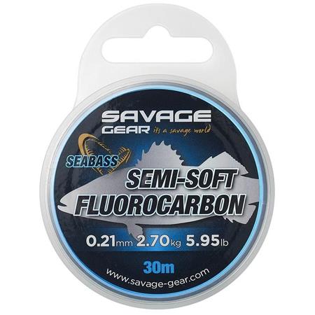 Fluorocarbonio Savage Gear Leader Semi-Soft Seabass - 30M