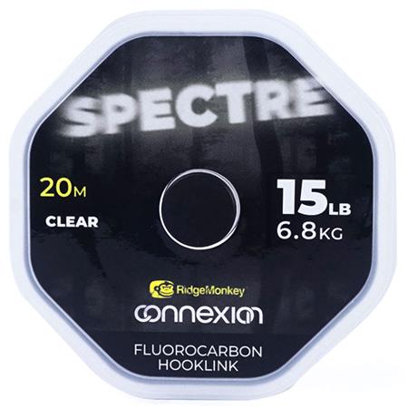 Fluorocarbono - 20M Ridge Monkey Connexion Spectre Fluorocarbon Hooklink - 20M