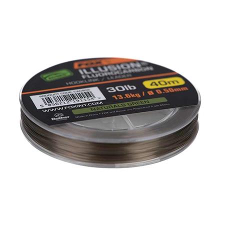 FLUOROCARBONO - 40M FOX ILLUSION FLUOROCARBON HOOKLINK/LEADER - 40M