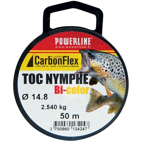 Fluorocarbono Powerline Carbonflex Toc Ninfa Bicolor - 50M