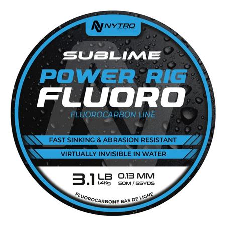 Fluorokarbon Nytro Sublime Power Rig Fluoro - Kryształowy - 50M