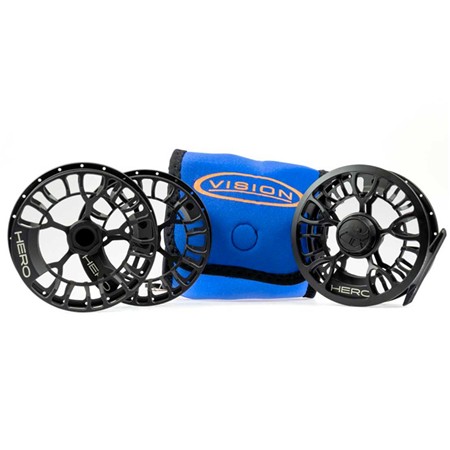 FLY REEL + 2 ADDITIONAL SPOOLS VISION HERO + 2 BOBINES SUPPLÉMENTAIRES