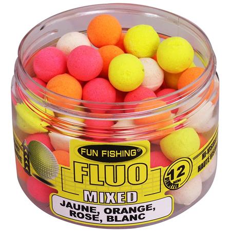 Flydende Boilie Fun Fishing Fluo Pop Ups Mixed