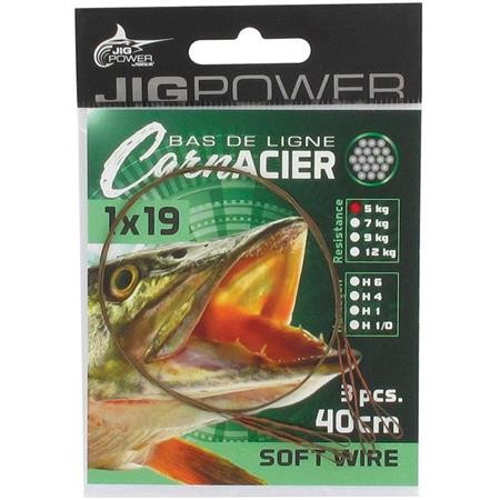 Forfang Powerline Jig Power 1X19 Double Loops - Pakke Med 3