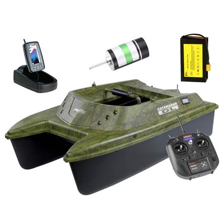 FUTTERBOOT ANATEC CATAMARAN OAK LITHIUM BRUSHLESS + DE-SR07 + SONDEUR ALF500