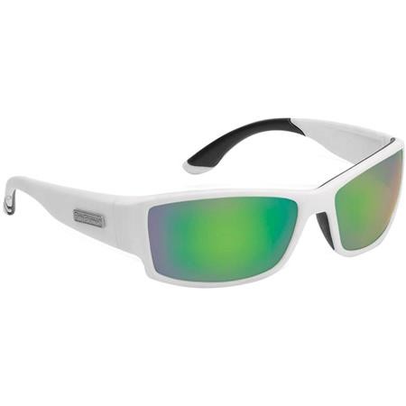 Gafas Polarizadas Flying Fisherman Razor Matte White Amber-Green Mirror