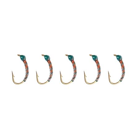 Gambe Stucki Fishing Nymphe Glass Red/Green - Pack Of 5