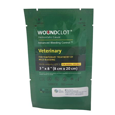Gasa Hemostática Woundclot Vétérinaire