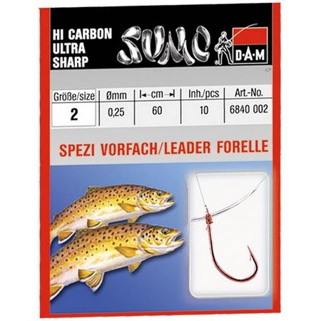 Gebundener forellenhaken dam sumo spezi trout 10er pack Gebundener forellenhaken dam spezi forelle 10er pack