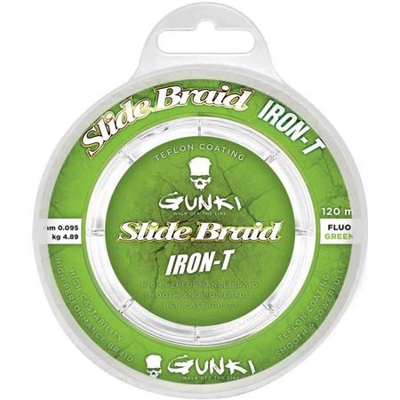 Geflecht Gunki Slide Braid Iron-T 120 Fluo Green - 120M