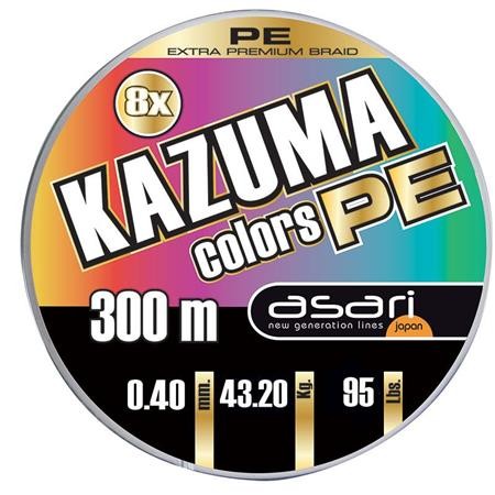 Geflochtene Angelschnur Asari Kazuma Colors Pe 8X