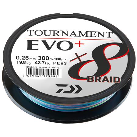 GEFLOCHTENE ANGELSCHNUR DAIWA TOURNAMENT 8 BRAID EVO+