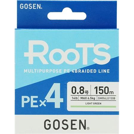 GEFLOCHTENE ANGELSCHNUR GOSEN ROOTS PE X4 LIGHT GREEN