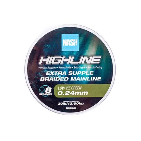 GEFLOCHTENE ANGELSCHNUR NASH HIGHLINE FLOATING BRAID GREEN