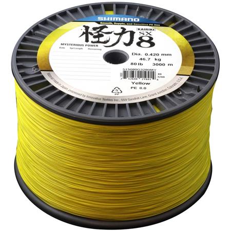 Geflochtene Angelschnur Shimano Kairiki 8 Yellow