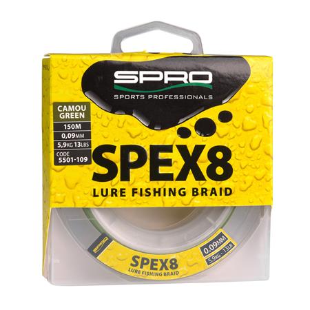 GEFLOCHTENE ANGELSCHNUR SPRO SPEX8 BRAID CAMOU GREEN