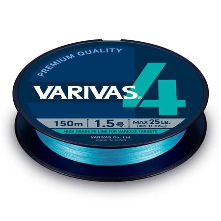 Geflochtene Angelschnur Varivas 4 Water Blue