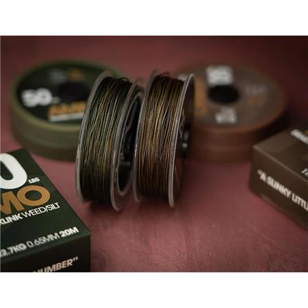 GEFLOCHTENE ANGELSCHNUR ZU VORFACH - 20M ONE MORE CAST AMMO CAMO BRAIDED HOOKLINK - 20M