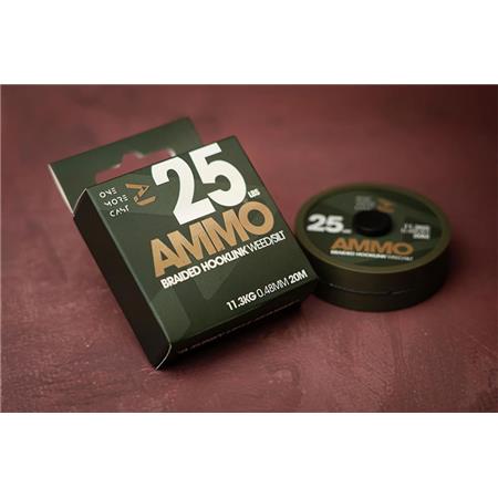 GEFLOCHTENE ANGELSCHNUR ZU VORFACH - 20M ONE MORE CAST AMMO CAMO BRAIDED HOOKLINK - 20M