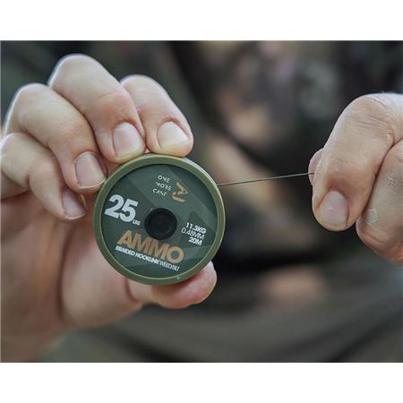 GEFLOCHTENE ANGELSCHNUR ZU VORFACH - 20M ONE MORE CAST AMMO CAMO BRAIDED HOOKLINK - 20M