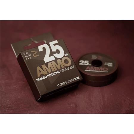 Geflochtene Angelschnur Zu Vorfach - 20M One More Cast Ammo Camo Braided Hooklink - 20M